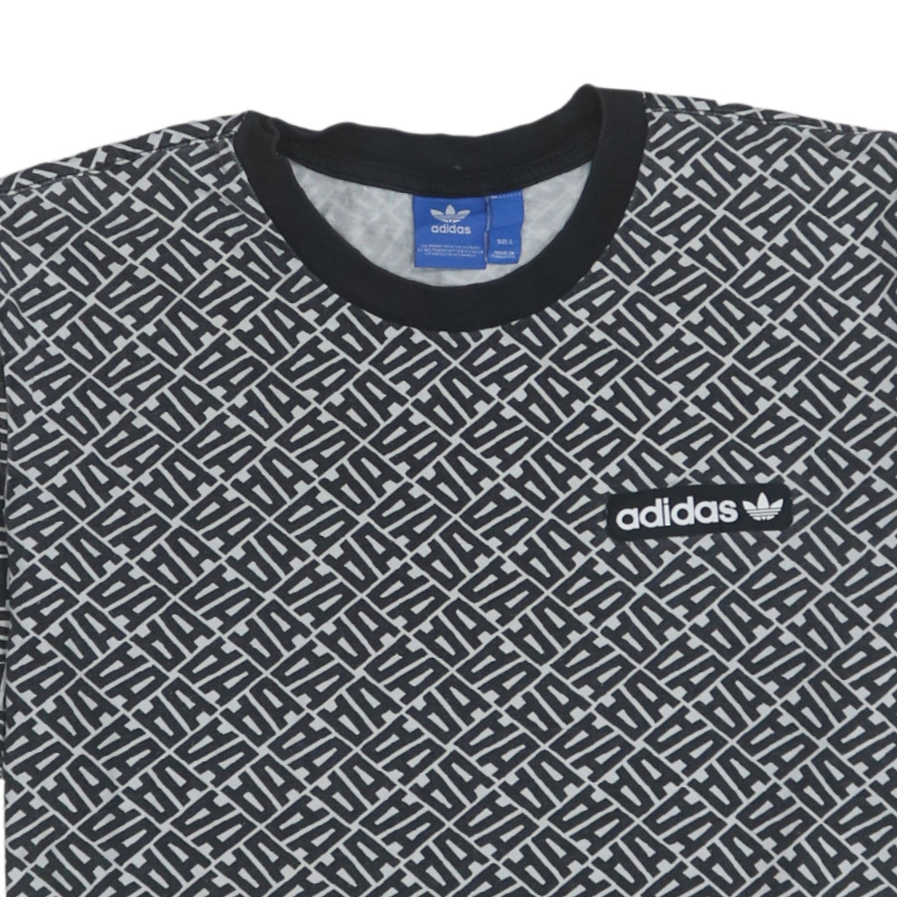 Adidas Men's Black Graphic Logo Anichkov Tee Size L