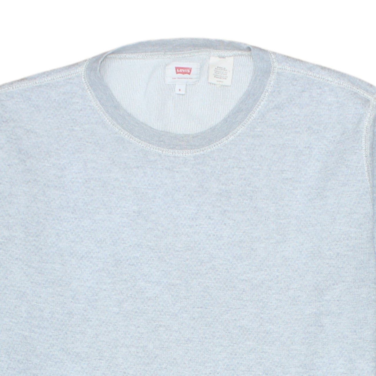 Levi's Men's Grey Cotton Pullover Sweatshirt Size S Crew Neck