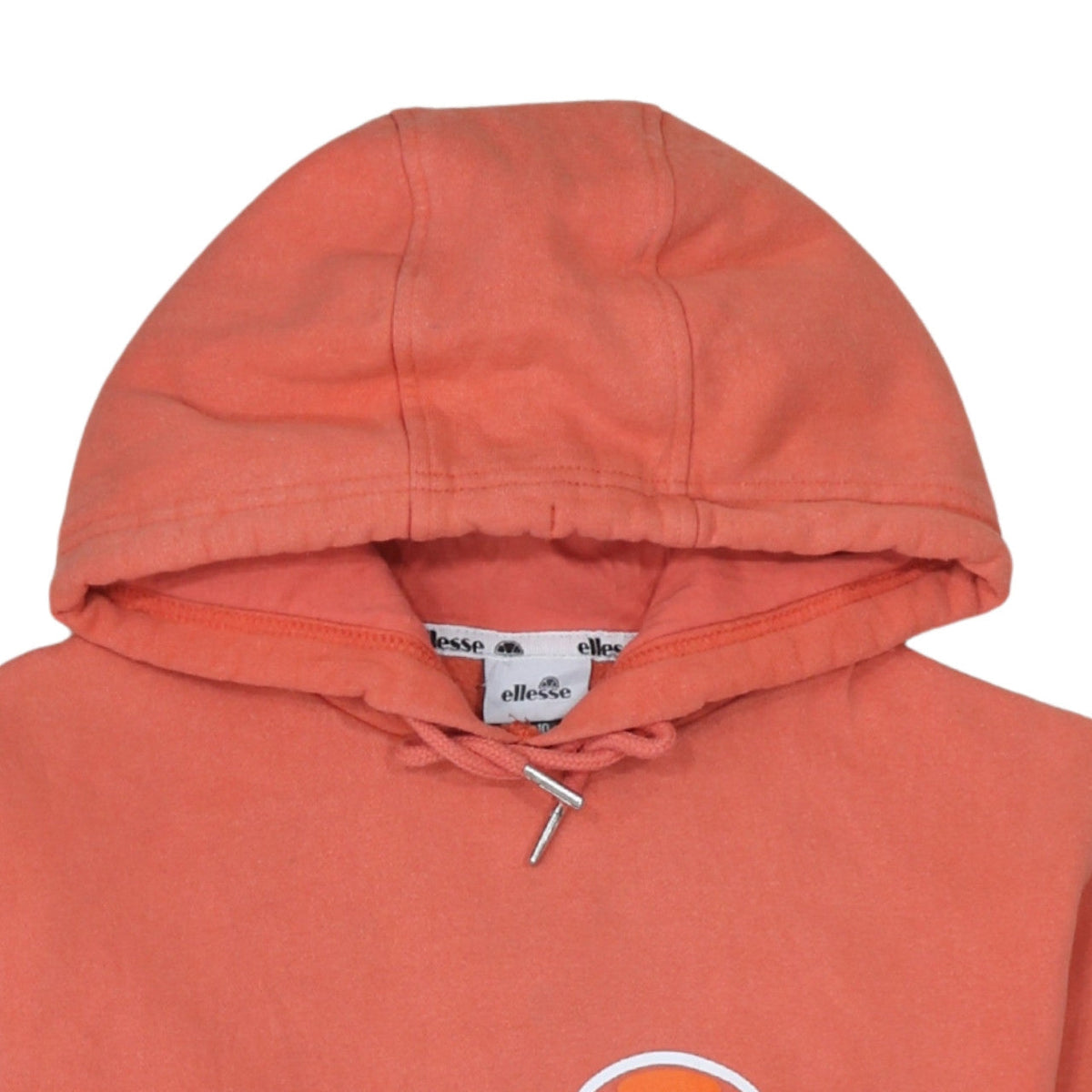 Ellesse Womens Orange Pullover Hoodie UK 10 Cotton Blend Sport Style