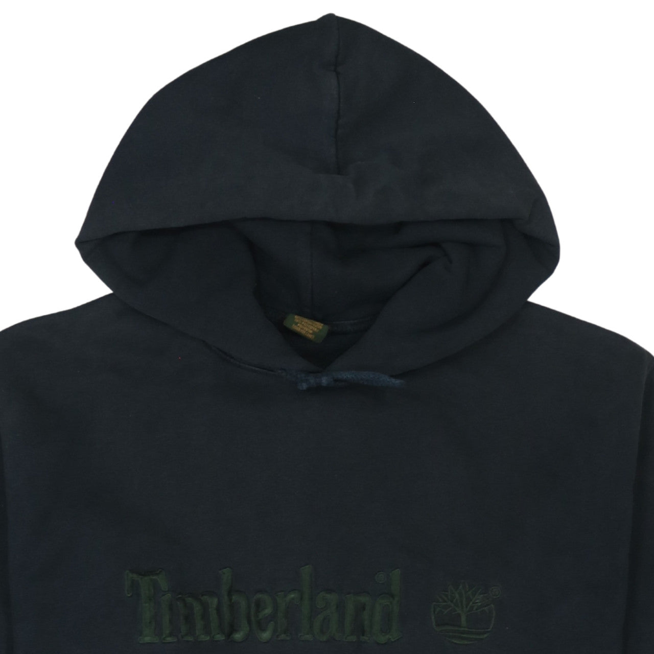 Timberland Men's Black Pullover Hoodie M Embroidered Logo Fleece