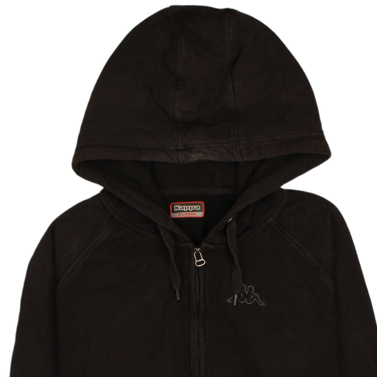 Kappa Men's Black XL Full Zip Hoodie Cotton Blend
