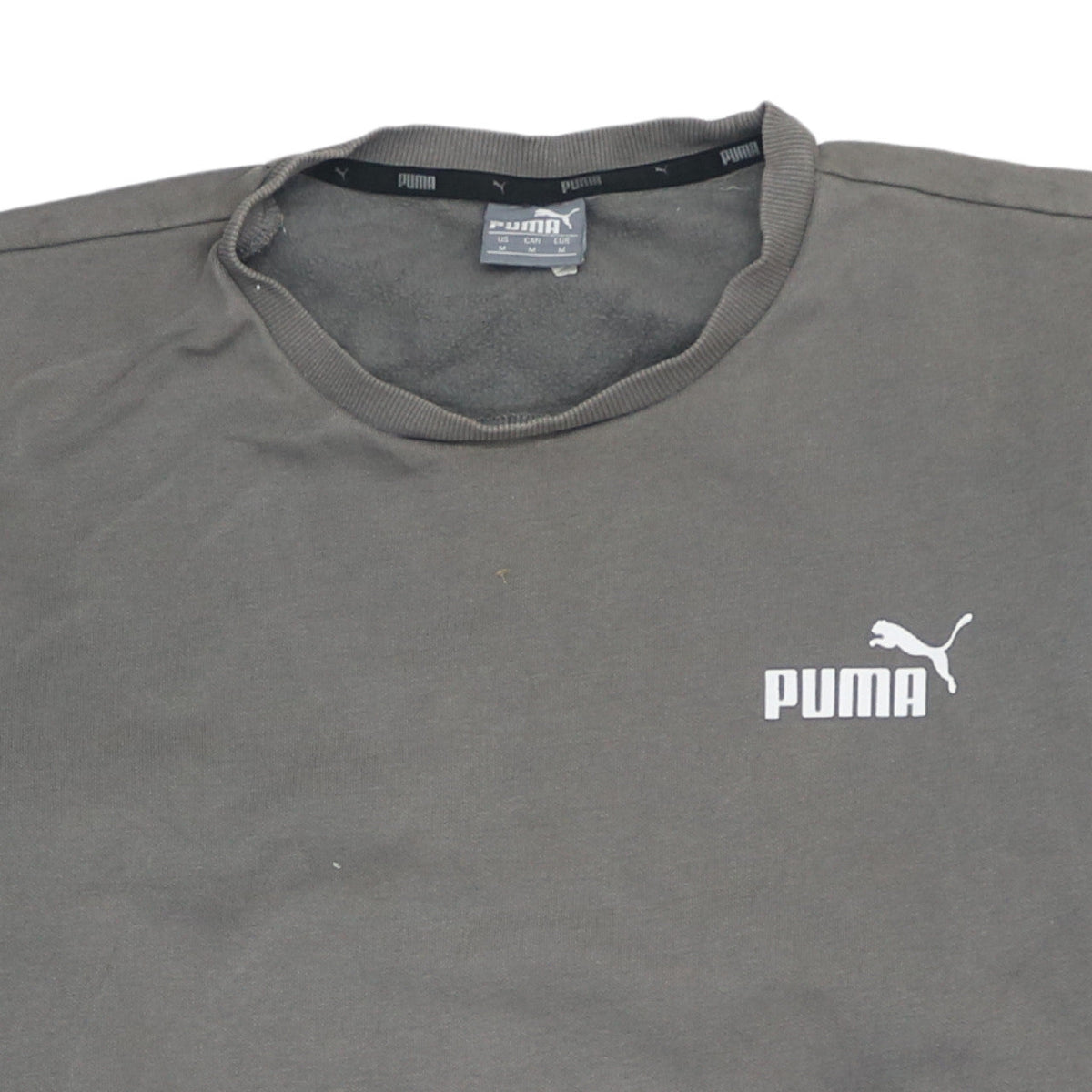 Puma Men's Grey Crew Neck Pullover Sweatshirt Size M