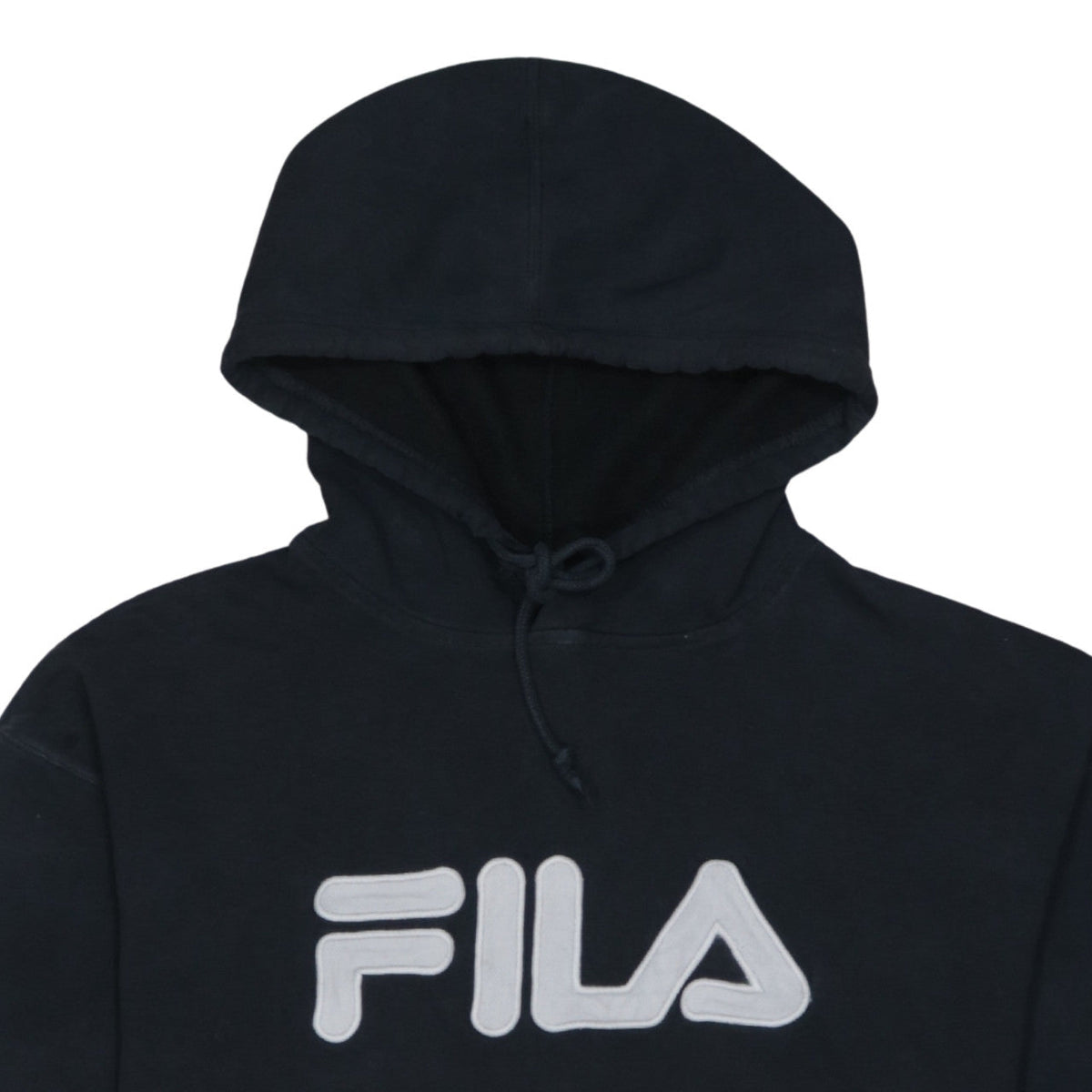 Fila Women's Black Pullover Hoodie Size M Logo Sweatshirt