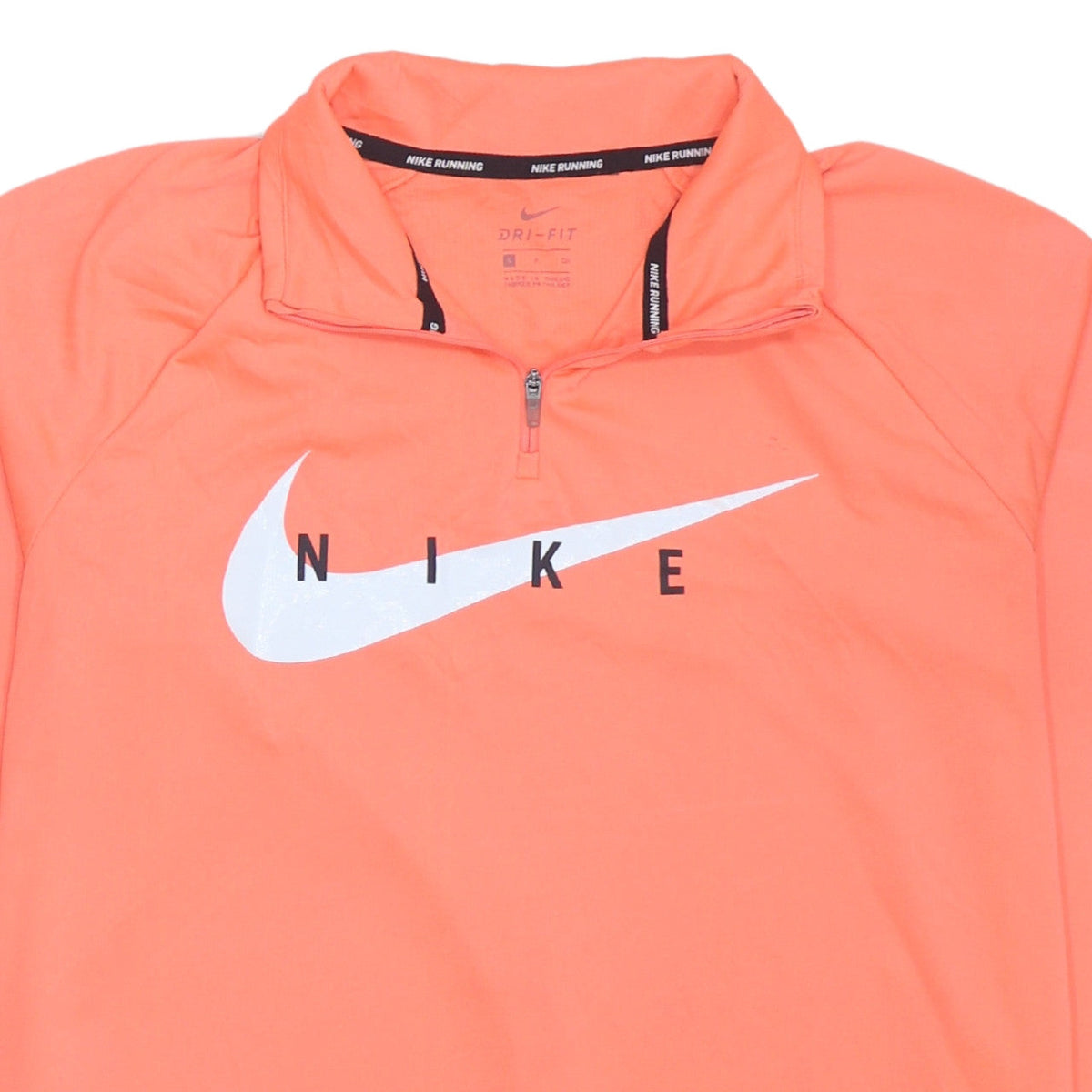 Nike Men's Orange Dri-FIT 1/4 Zip Athletic Running Sweatshirt Size S