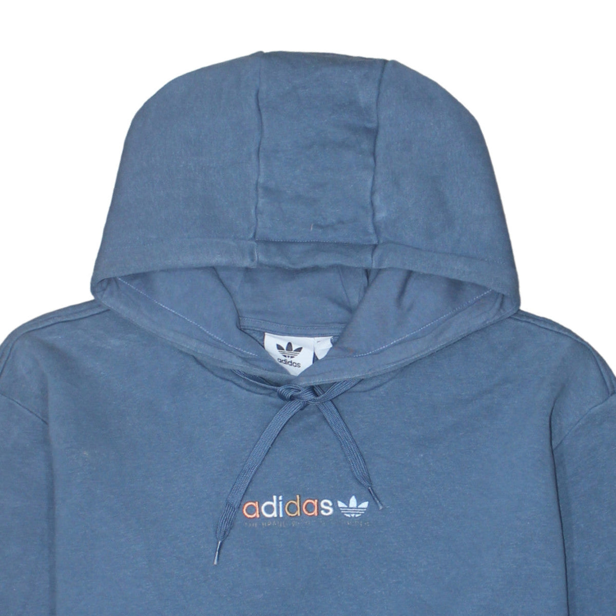 Adidas Men Blue XL Pullover Hoodie Fleece Logo Sportswear