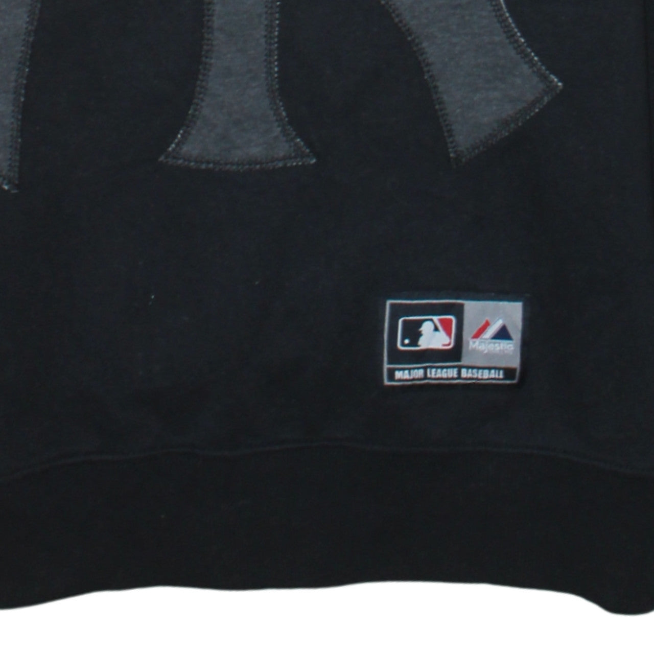 Majestic Men's Black New York Yankees Crew Neck Sweatshirt M Regular Fit