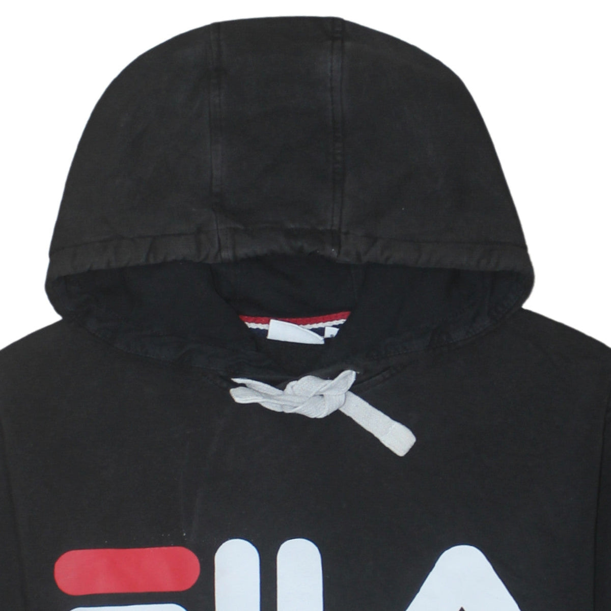 Fila Men’s Black Pullover Hoodie S Logo Graphic Fleece Sweatshirt