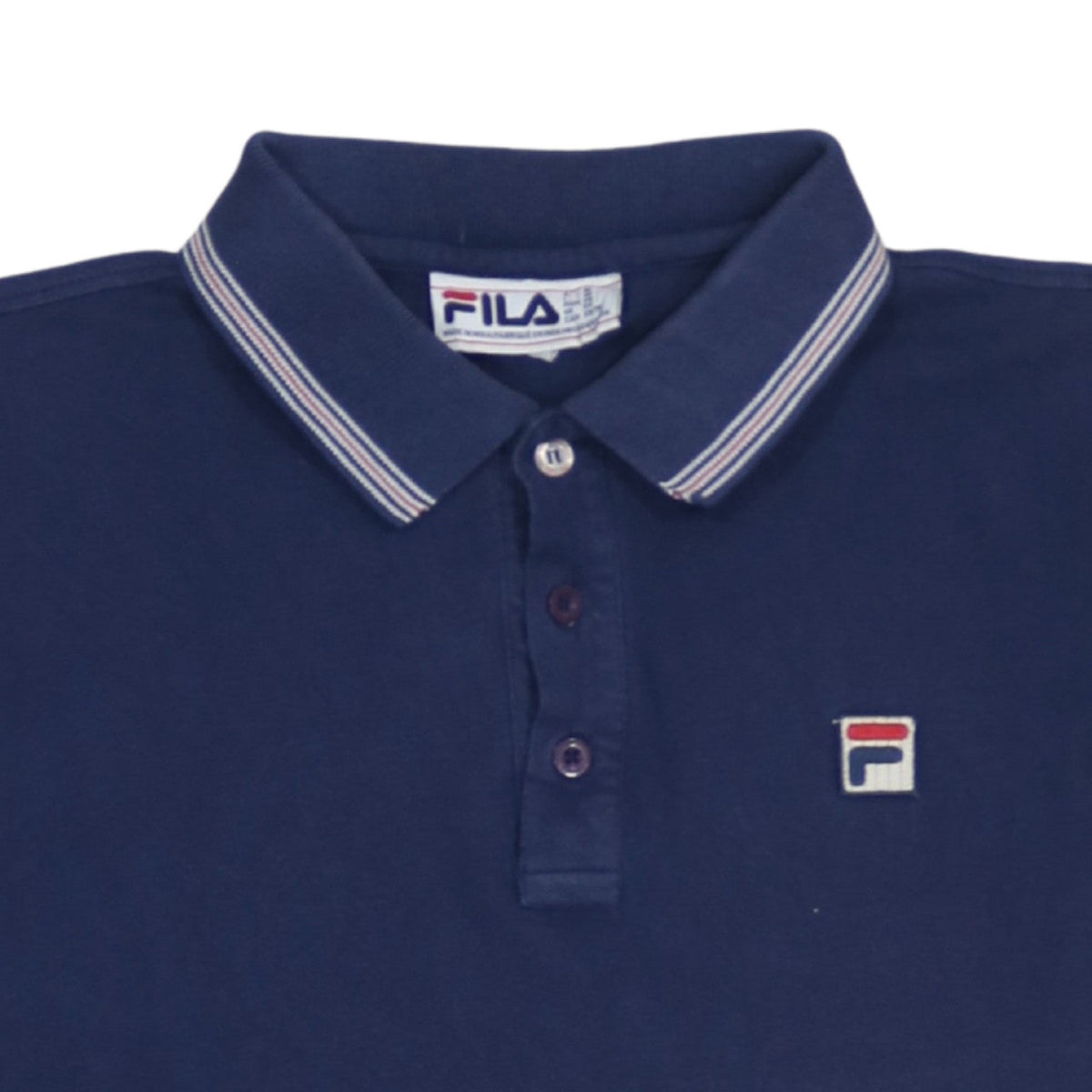 FILA Men's Blue Short Sleeve Cotton Polo Shirt XS