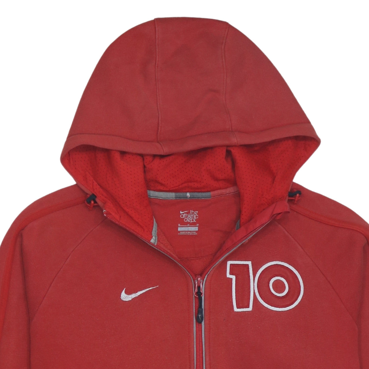 Nike Men's Red Full Zip Hoodie Athletic Dept Medium
