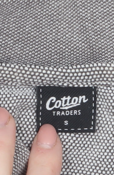 Cotton Traders Men's Grey Short Sleeve Polo Shirt Size S 100% Cotton