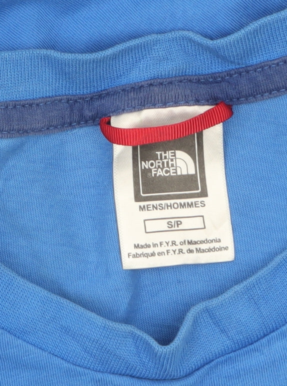 The North Face Men's Blue Cotton Graphic T-Shirt Size S