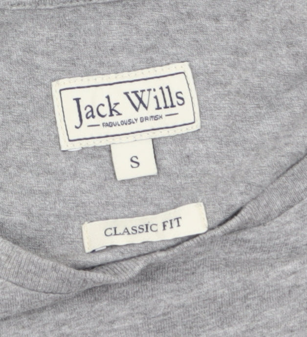 Jack Wills Men's Grey Classic Fit Logo T-Shirt Size S
