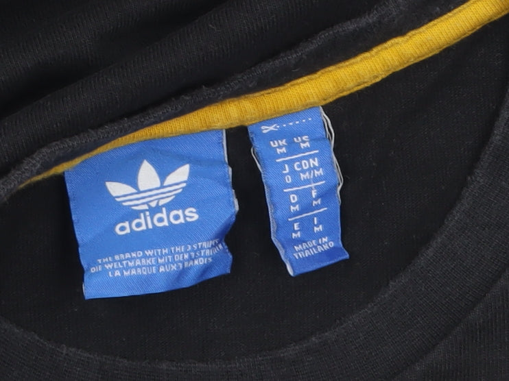 Adidas Men's Black Regular Fit Crew Neck Cotton T-Shirt M