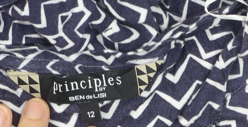 Principles by Ben de Lisi Women’s Blue Chevron Sheath Dress Size 12