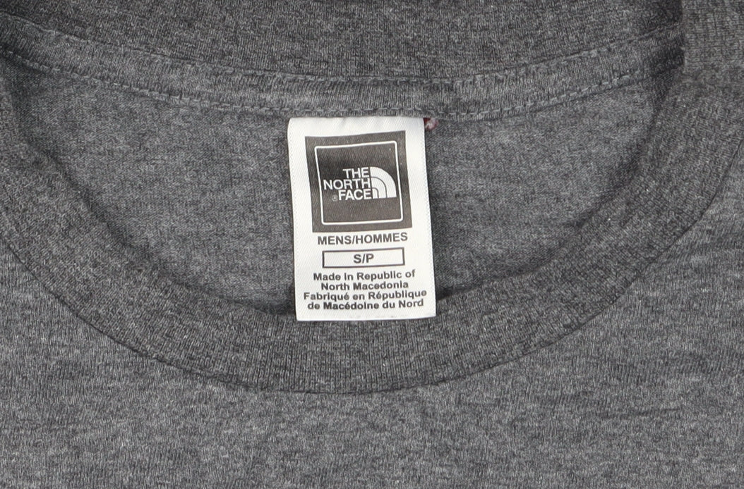 The North Face Men Grey Small Graphic Logo T-Shirt Short Sleeve