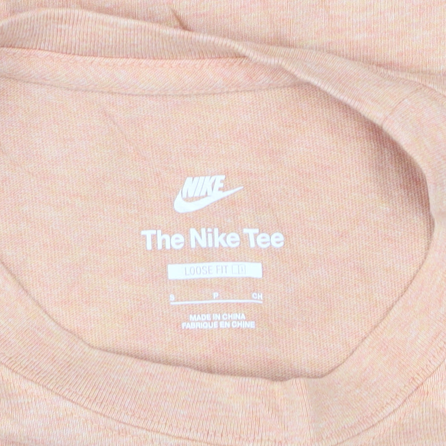 Nike Men's Orange Loose Fit Crew Neck Cotton T-Shirt Size S