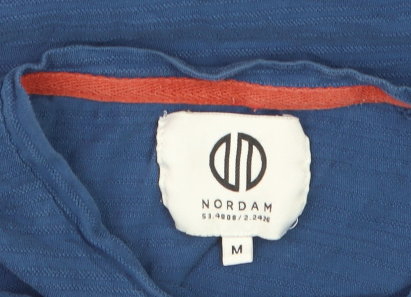 Nordam Men's Blue Crew Neck Short Sleeve Cotton T-Shirt M