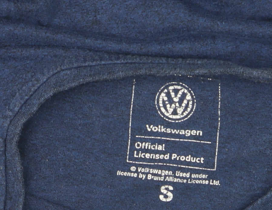 Volkswagen Mens Blue Graphic Transporter T-Shirt Size S