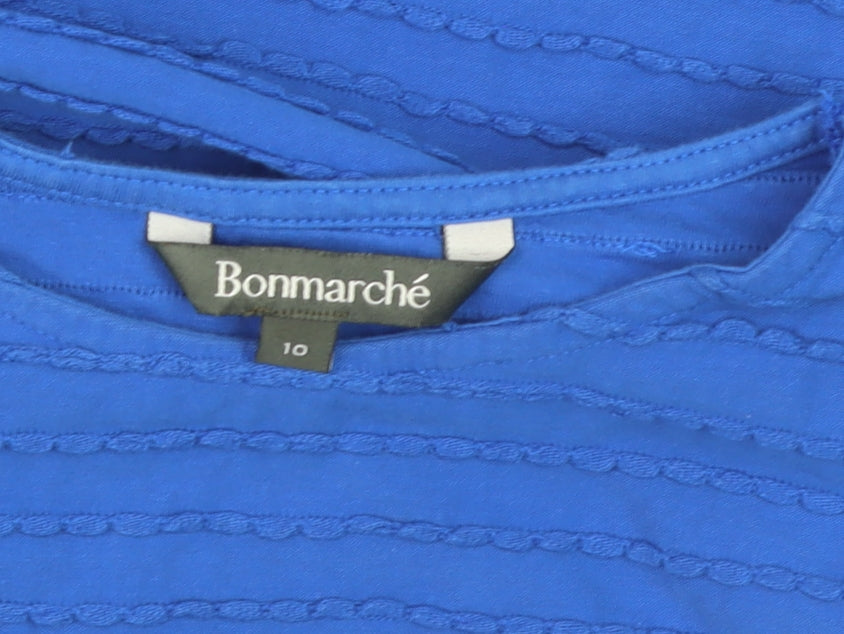 Bonmarché Women’s Blue Cotton 3/4 Sleeve Blouse Size 10
