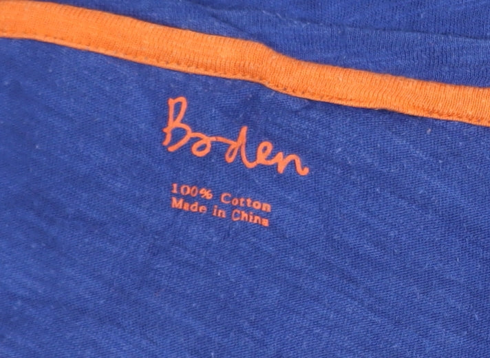 Boden Men's Blue Cotton Crew Neck Short Sleeve T-Shirt M