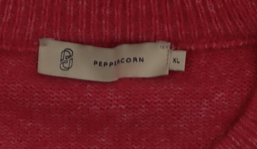 Peppercorn Women’s Pink Short Sleeve Knit Jumper XL