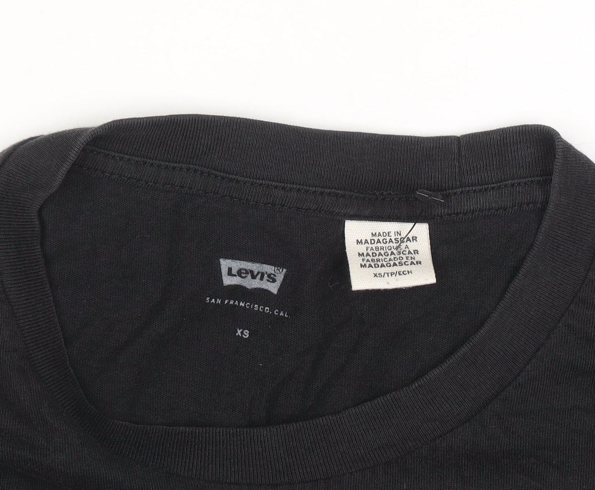 Levi's Men's Black Orlando Graphic Cotton T-Shirt XS