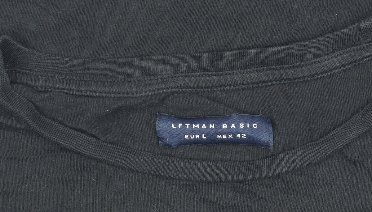 LFTMAN BASIC Men's Black Brooklyn Graphic Cotton T-Shirt Size L