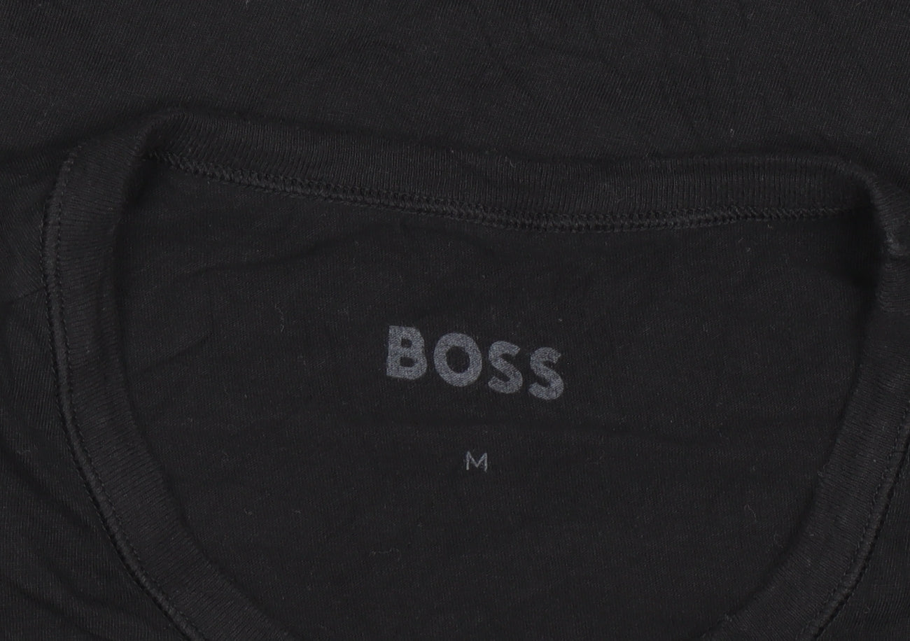 BOSS Men's Black Cotton Crew Neck Short Sleeve T-Shirt M