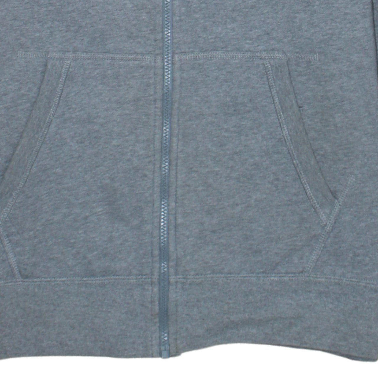 Nike Men’s Grey Full Zip Collared Sweatshirt Size M Fleece Logo Top
