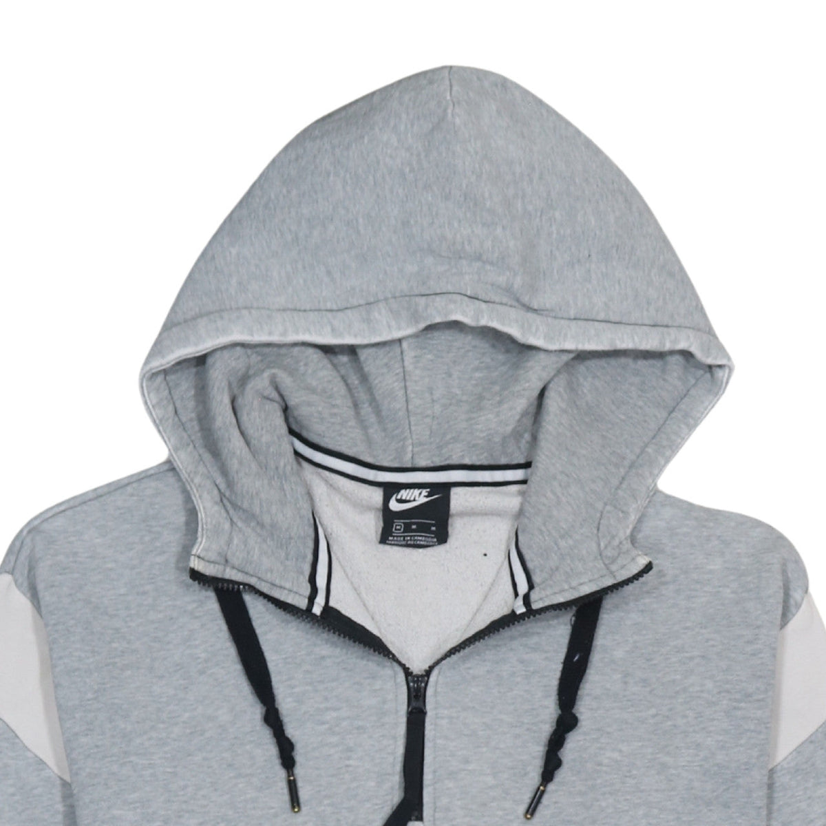 Nike Air Men's Grey 1/2 Zip Hoodie Medium Athletic Logo Fleece