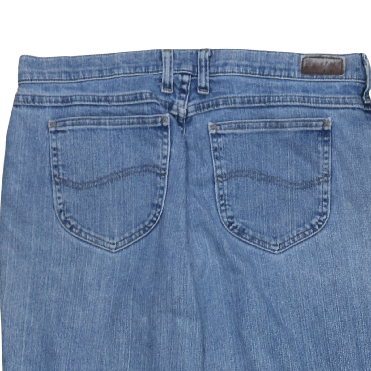 Lee Women's Blue Relaxed Straight Leg High Rise Jeans Size 14