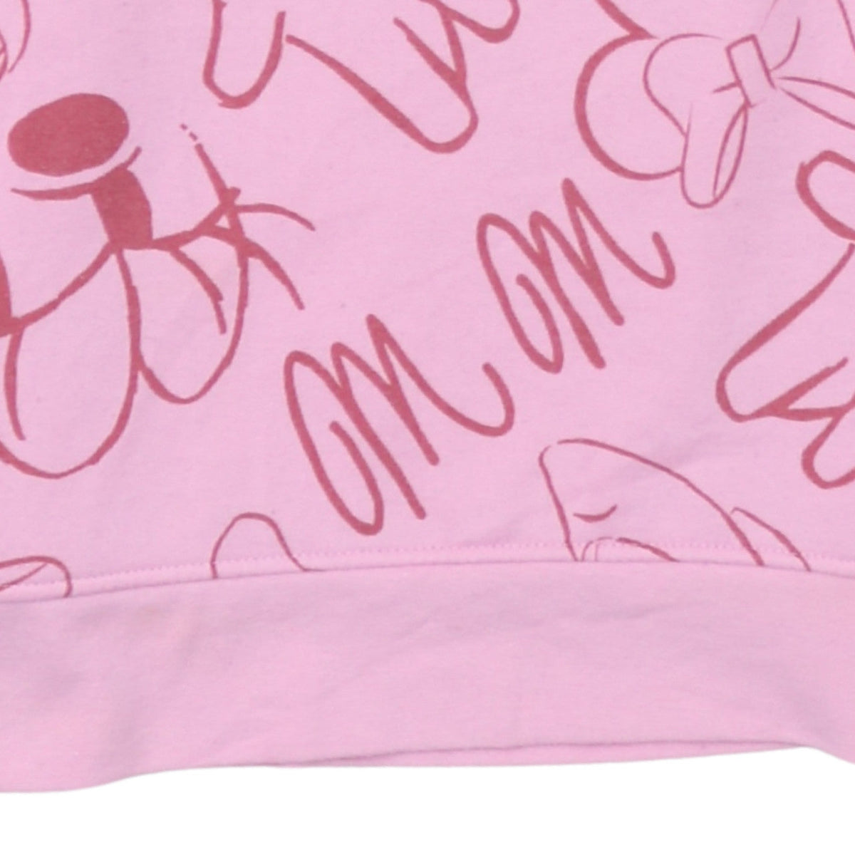 Disney Pink Minnie Mouse Print Sweatshirt Women 2XS Pullover