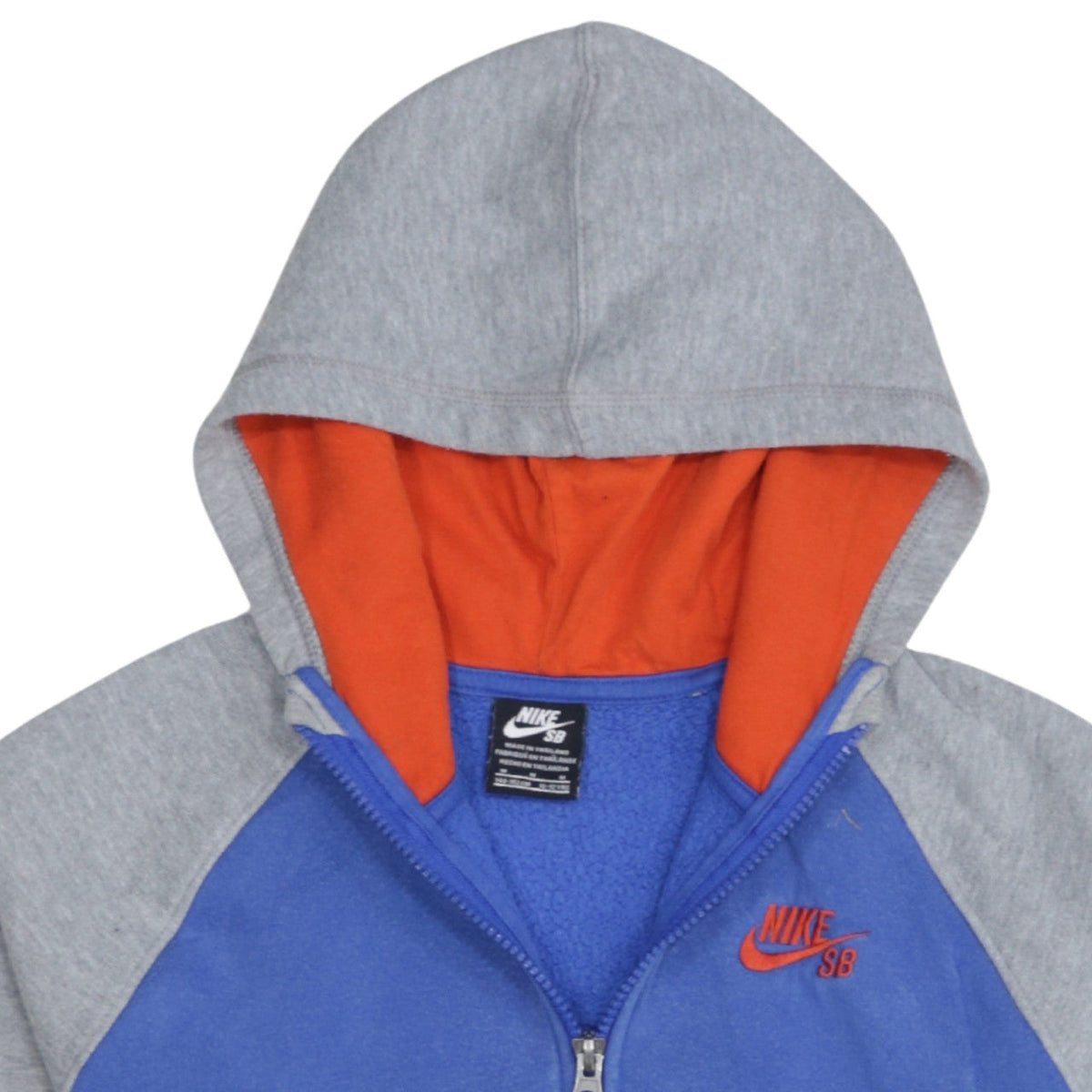 Nike SB Boys Blue Grey Full Zip Hoodie 10-12 Years Cotton Blend