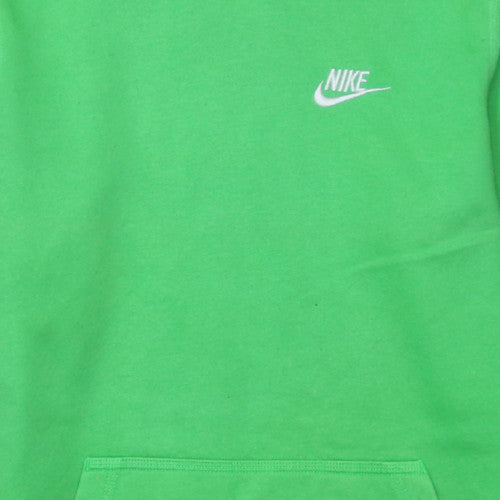 Nike Boys Green Pullover Hoodie XL 158-170cm Cotton Blend Casual Wear