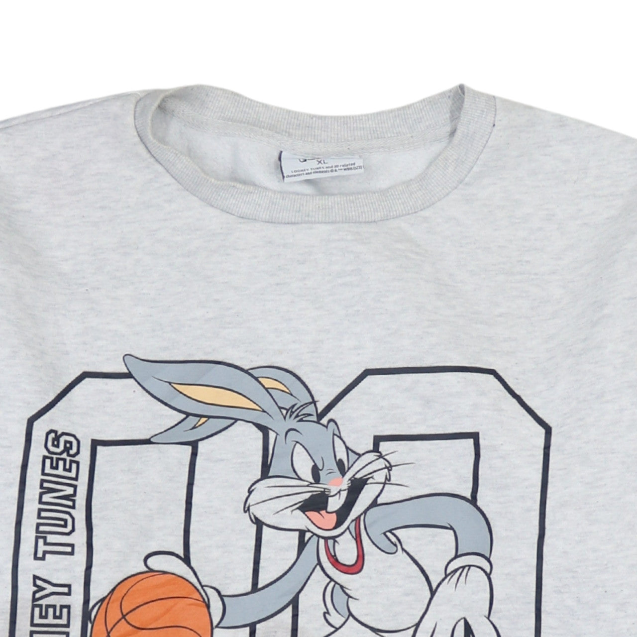 Looney Tunes Womens Grey XL Pullover Sweatshirt Bugs Bunny Graphic