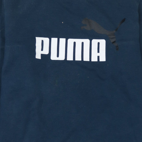 Puma Men's Blue XL Pullover Crew Neck Logo Sweatshirt