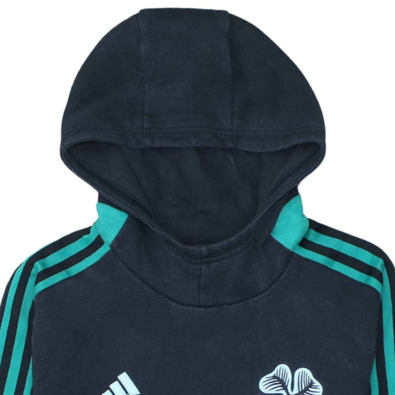 Adidas Boys Black & Teal Pullover Hoodie 13-14 Years Celtic Football Fan Gear