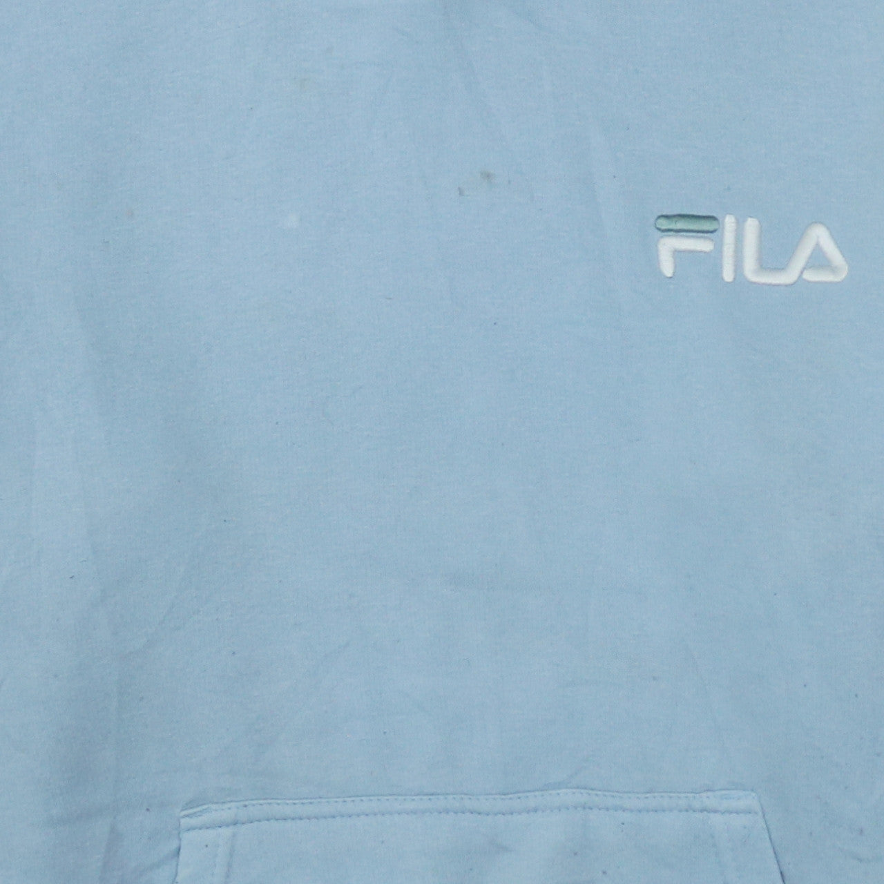Fila Men's Blue Pullover Hoodie L Embroidered Logo Sweatshirt