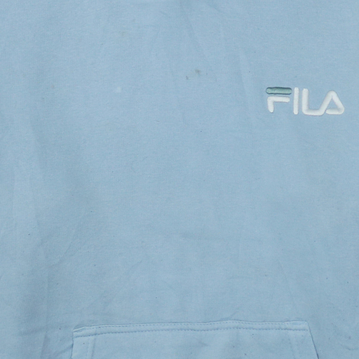 Fila Men's Blue Pullover Hoodie L Embroidered Logo Sweatshirt