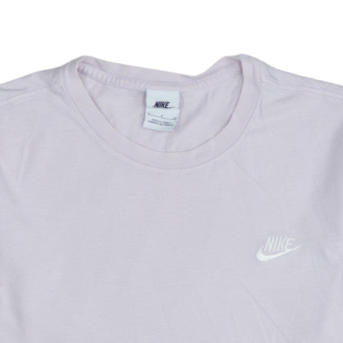 Nike Men's White Small Crew Neck Cotton Sports T-Shirt
