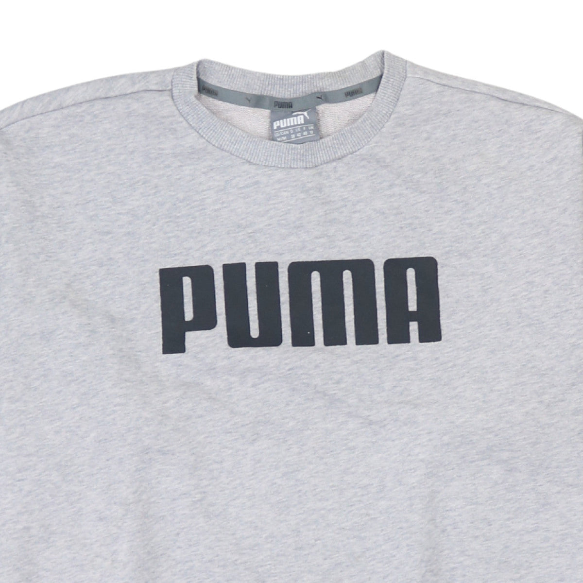Puma Women Grey Crew Neck Logo Sweatshirt UK 12 M