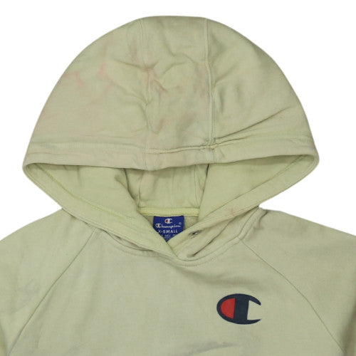 Champion Women's Beige Pullover Hoodie X-Small Logo Print