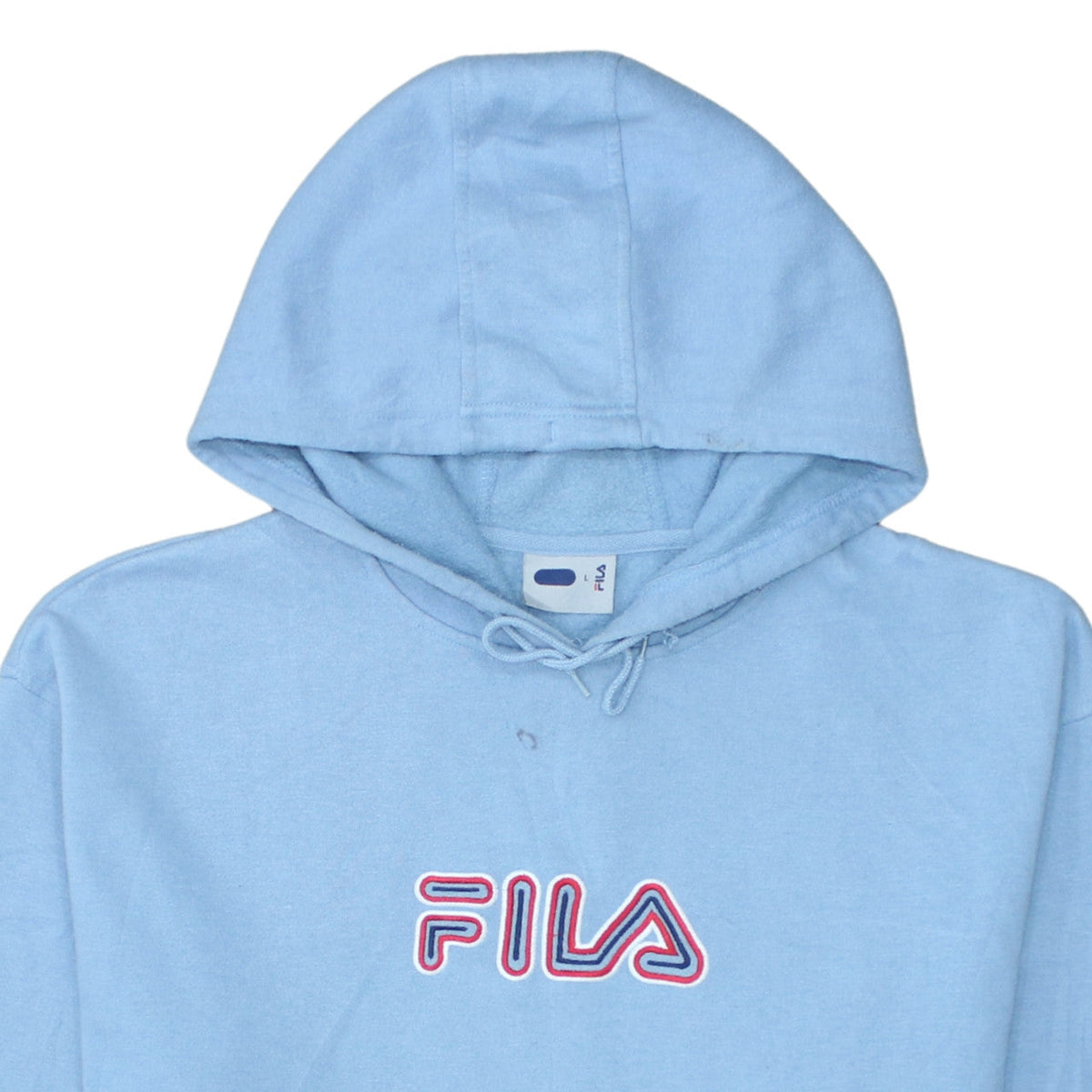 Fila Men's Blue Pullover Hoodie L Embroidered Logo Fleece Sweatshirt
