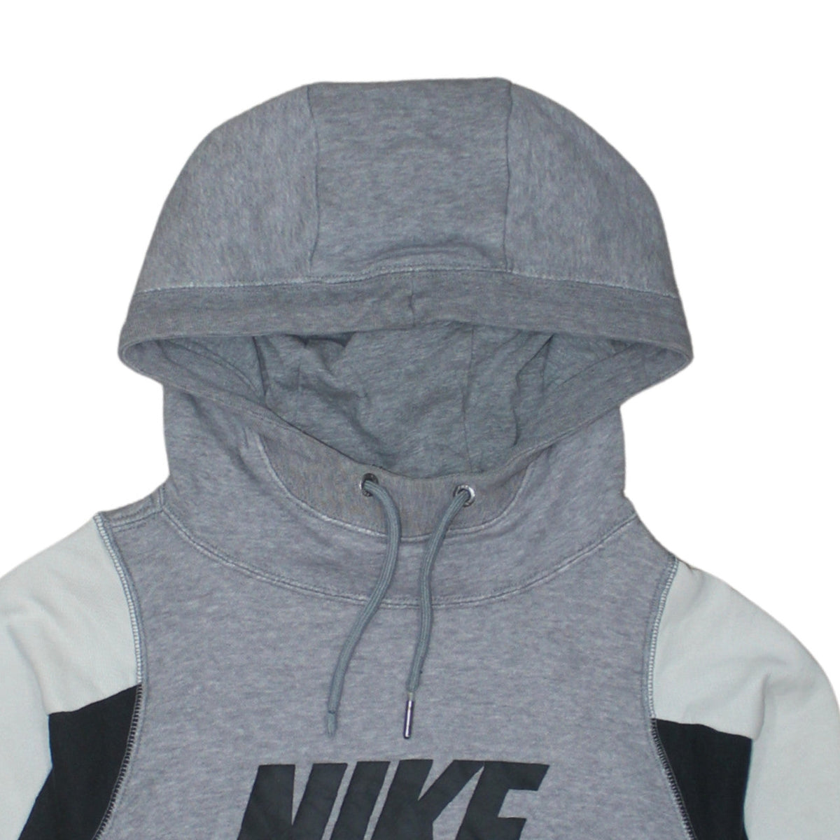 Nike Men's Grey Pullover Hoodie Small Logo Graphic Fleece
