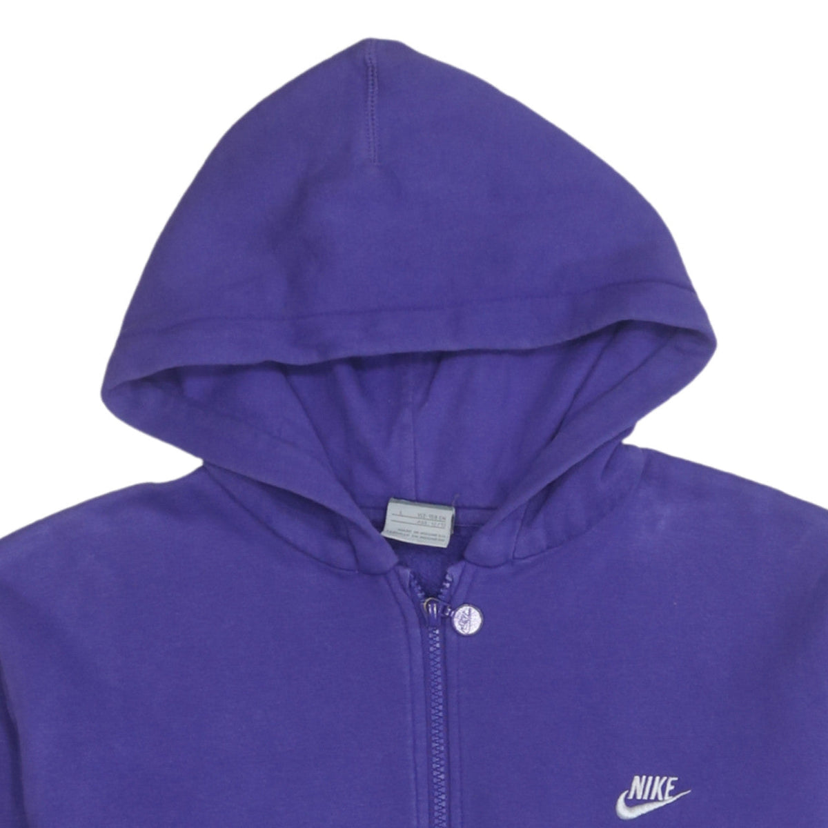 Nike Boys Purple Full Zip Hoodie Size 12-13 Years L Sportswear Cotton
