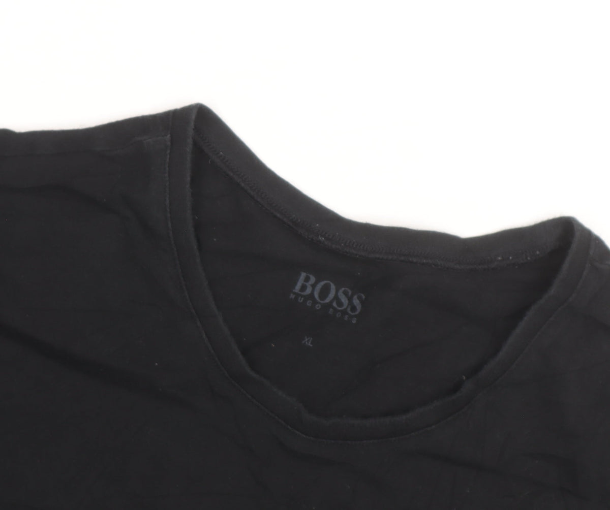 Hugo Boss Men's Black XL Cotton Crew Neck T-Shirt