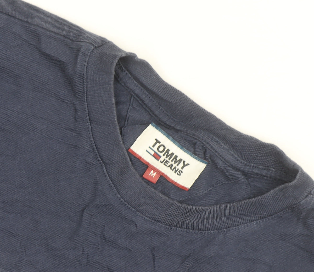 Tommy Jeans Men's Blue Cotton Logo T-Shirt Size M Short Sleeve