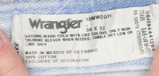 Wrangler Womens Blue 12 Straight Leg Light Wash Jeans
