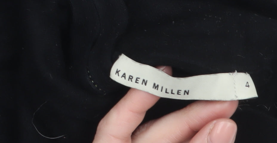 Karen Millen Women's Black Roll Neck Slim Fit Jumper Size 4