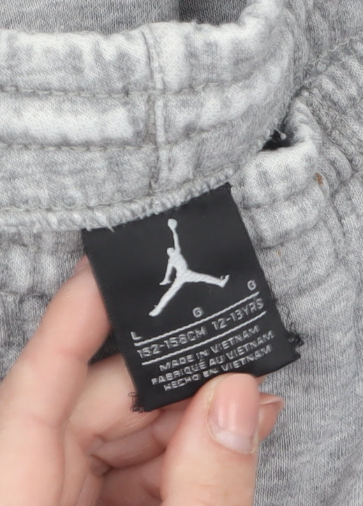 Nike Air Jordan Boys Grey Jogger Trousers 12-13 Years Elastic Waist